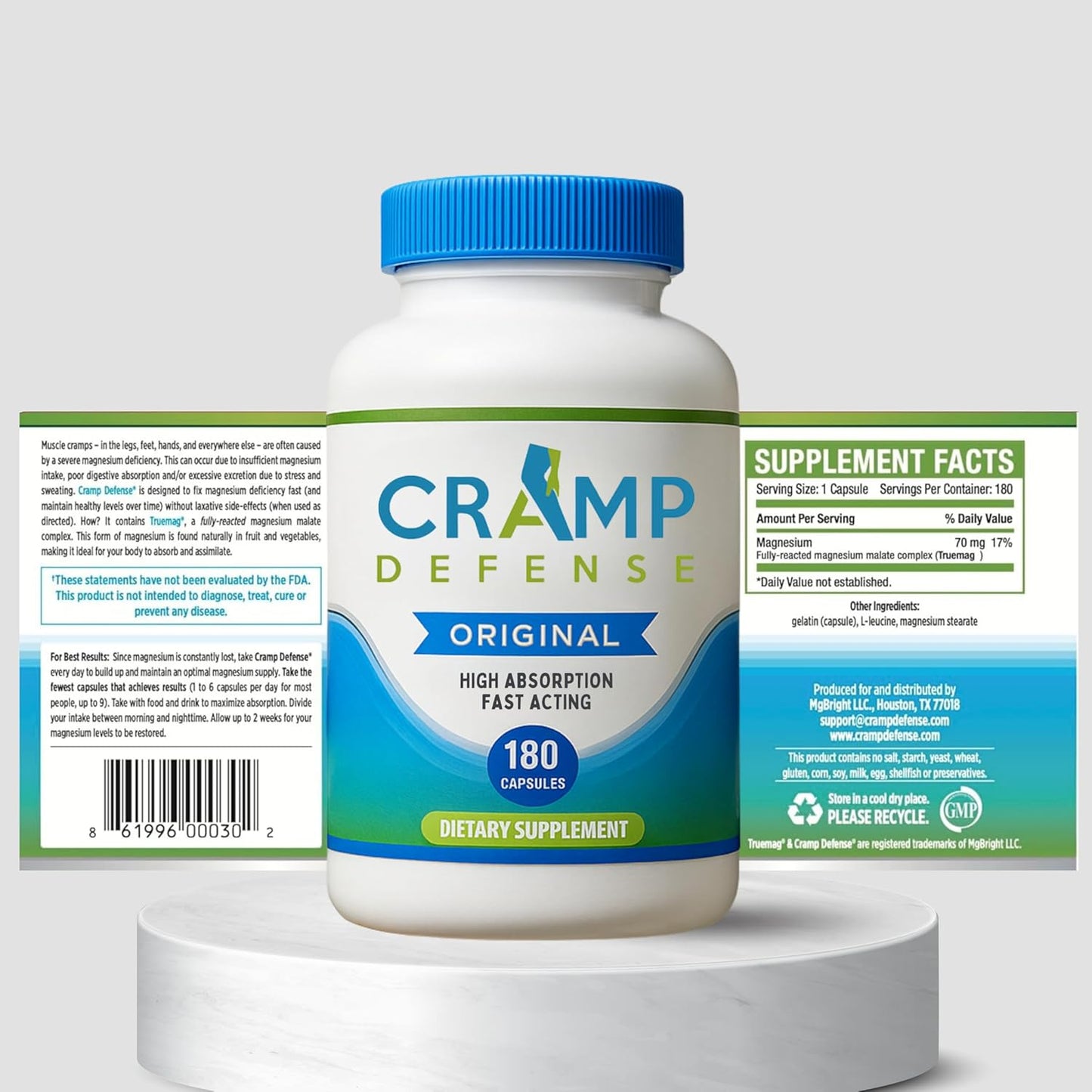 Cramp Defense® relief for all muscles cramps , Supplement Dietary 180 counts