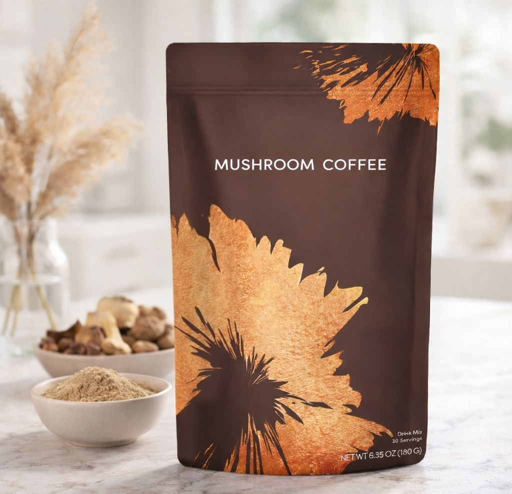 Organic Mushroom Coffee with Adaptogenic Mushroom Blend - Pack of 2