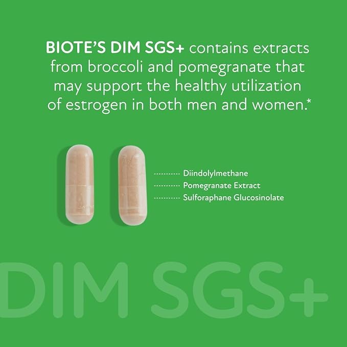 Biote Nutraceutical DIM SGS+ | Hormone & Detox Support 60 Capsules