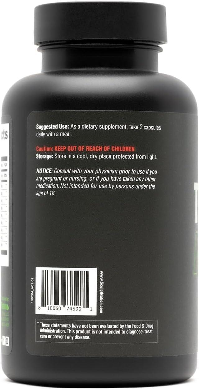 Sculpt Nation Test Boost Max – Natural Testosterone Support | 60 Vegetarian Capsules
