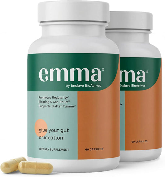 Emma Gut Health Relief Supplement - 60 Caps,2-Pack