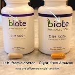 Biote Nutraceuticals DIM SGS+ Hormone Balance & Detox Supplement 60 count