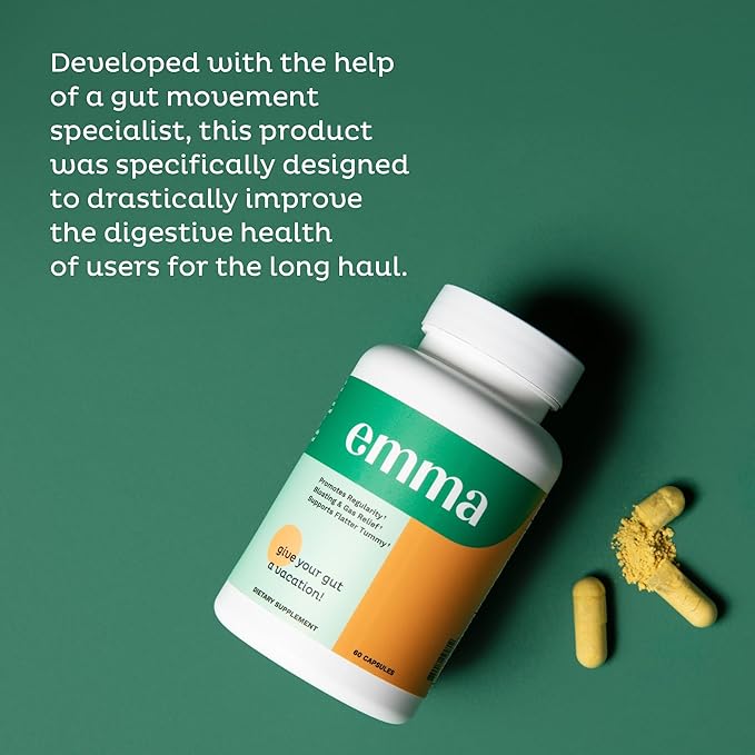 Emma Gut Heath Gas and bloating relief supplement - 60 capsules