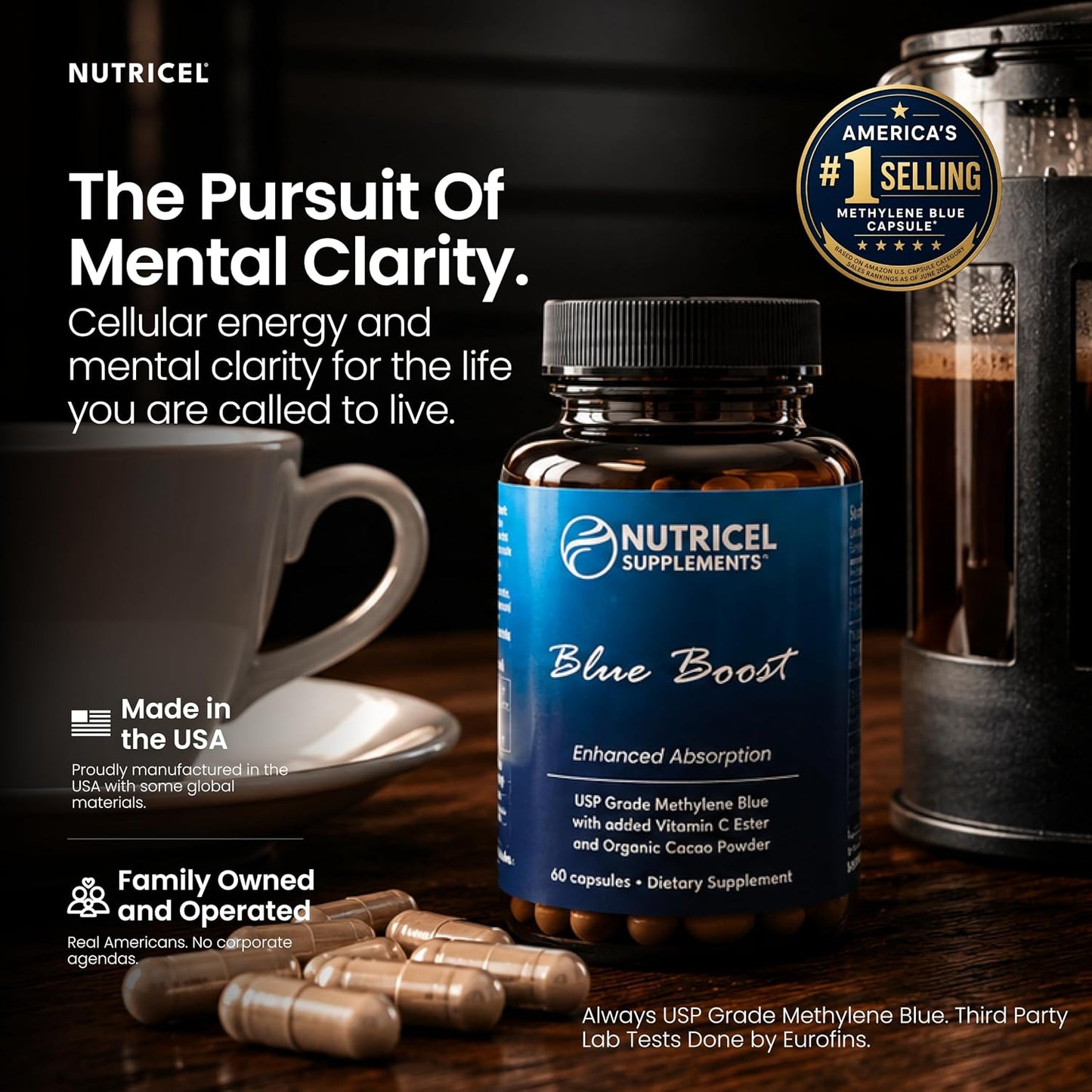 Nutricel Supplements BLUE BOOST– Enhanced Absorption Dietary Supplement  | 60 Capsules