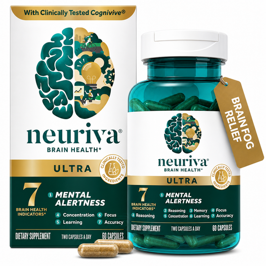 Neuriva Ultra Brain Health Supplement –  Brain Fog Relief, 60 Capsules