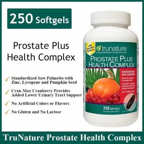 Trunature Prostate Plus Health Complex , Dietary supplement 250 Softgels