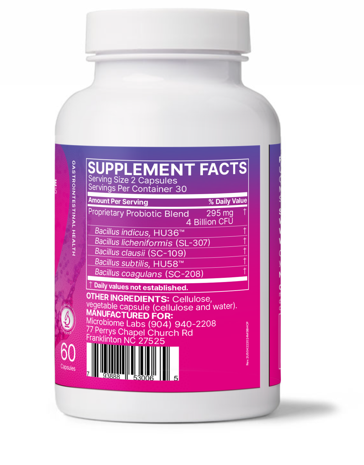 Microbiome Labs MegaSporeBiotic Probiotics for Women & Men - Megaspore probiotics Spore-Based Probiotic for Gut Health & Digestive Support - 60 capsules
