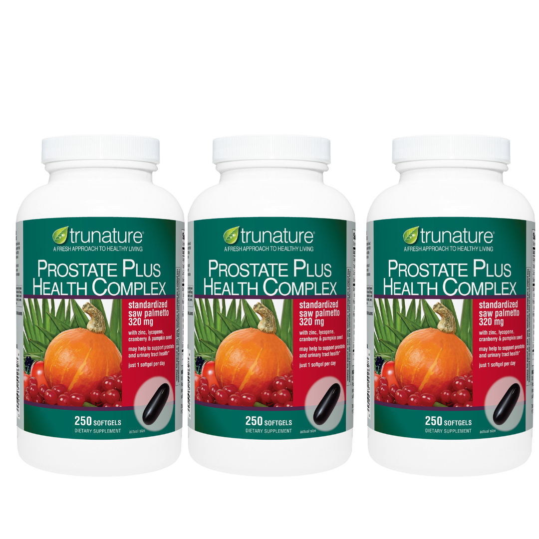 Trunature Prostate Health Complex, Prostate Support for Men with Saw Palmetto & Plant Sterols - 250 Softgels