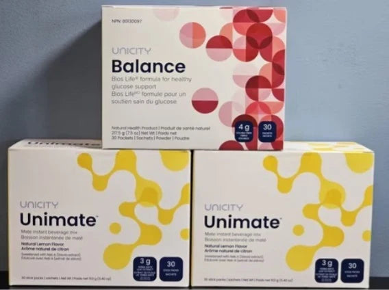 Unicity Balance & Unimate Bundle | Blood Sugar Support + Natural Energy Drink Mix