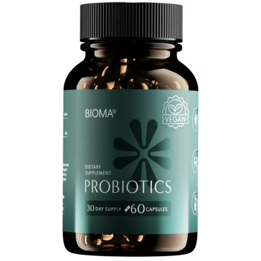 Bioma Probiotics - Digestive gut support health supplement for men and women - 60 capsules