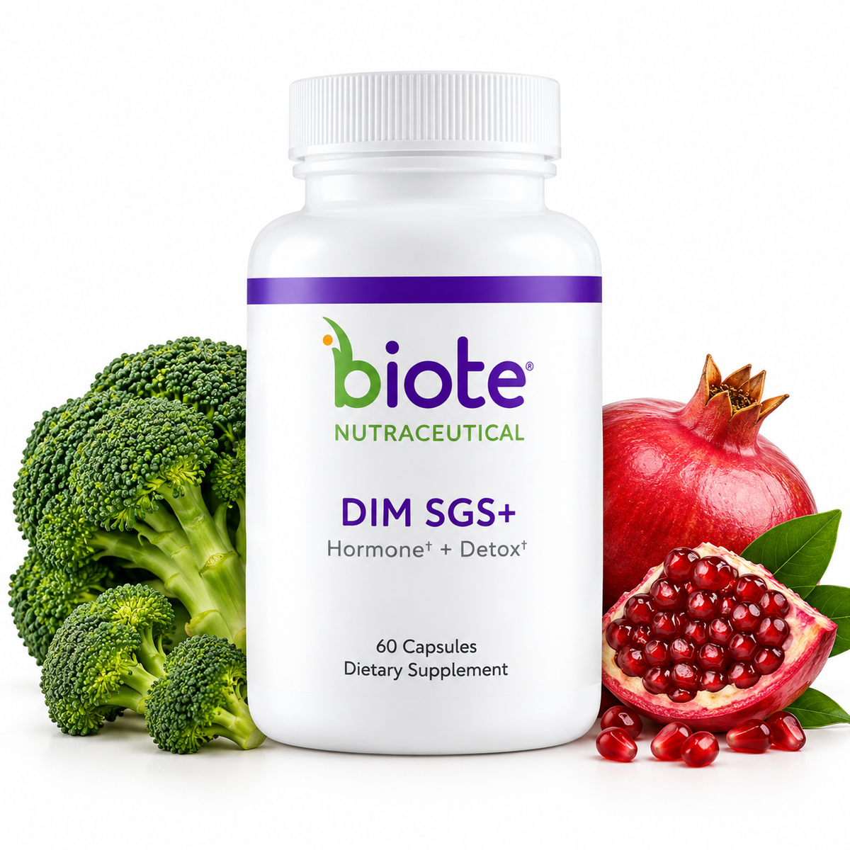 Biote Nutraceuticals DIM SGS+ Hormone Balance & Detox Supplement 60 count